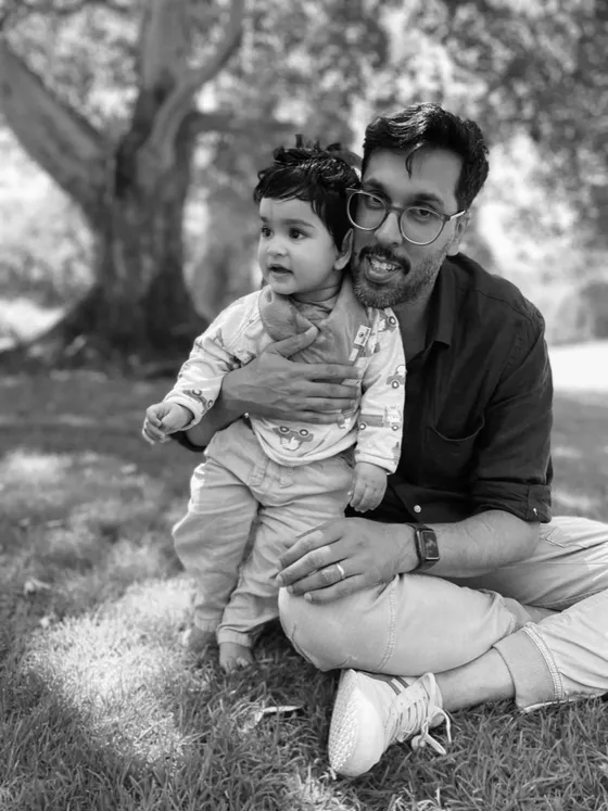 Gurvinder with his daughter at the park